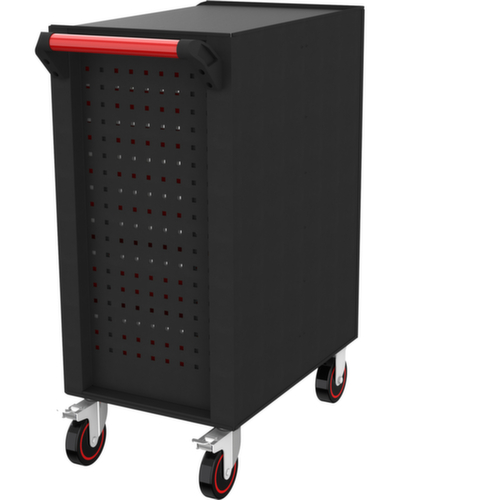 ECOline BLACK/ROT Werkplaatswagen met 7 laden
