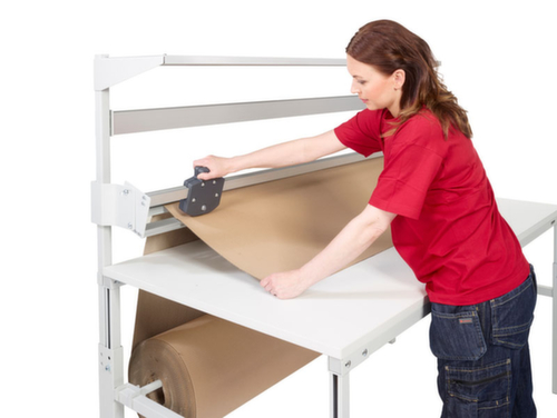 Treston Complete verpakkingstafel met geperforeerde plaat en afwikkelapparaat, breedte x diepte 1800 x 900 mm