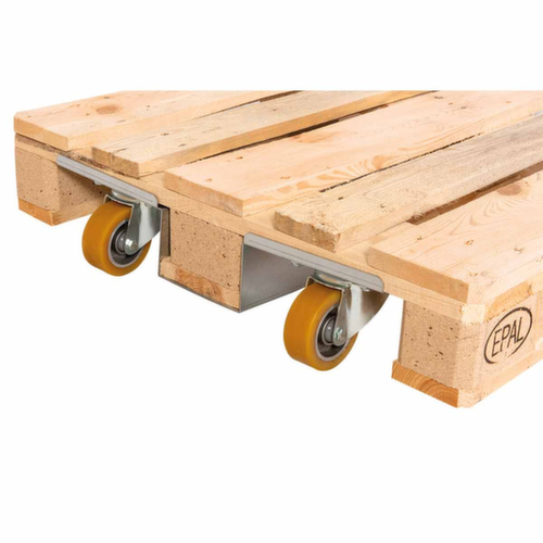 Wielenset voor pallet