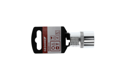 GEDORE RED R61002106 Dopsleutel 1/2" zeskant 21 mm lengte 38 mm