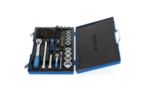 GEDORE 19 V20 U-20 dopsleutelset 1/4"+1/2" 81 stuks