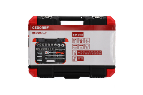 GEDORE R69003024 Dopsleutelset 1/2" 10-32mm 24 stuks