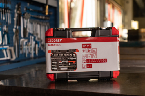 GEDORE R69003024 Dopsleutelset 1/2" 10-32mm 24 stuks