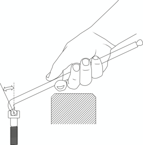 42 DKEL 6 Inbussleutels XL Dubbele kogelkop inbussleutel 6 mm