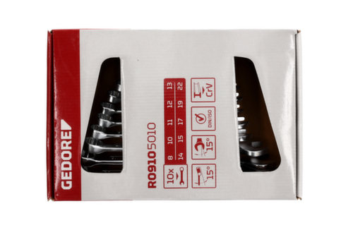 GEDORE R09105010 Ringsleutelset 8-22 mm 10 stuks