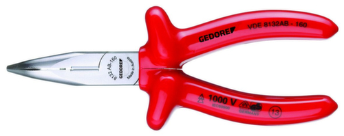 VDE 8132 AB-160 VDE tang met platte neus en dompelisolatie 160 mm