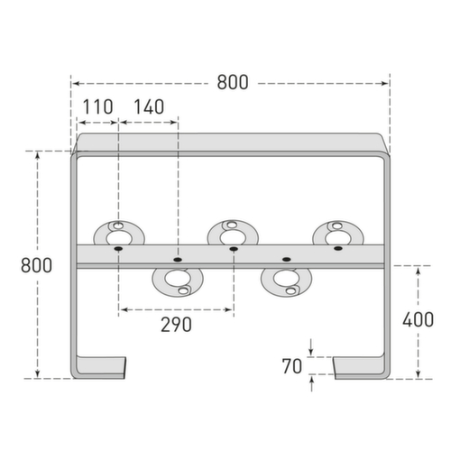 Moravia Bevestigingsklemmenset, zwart