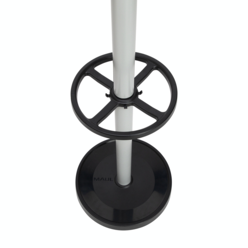 MAUL Staande kapstok MAULcaligo, met 16/8/8 haken, RAL 9004 signaalzwart / lijkt op RAL 9006 blank aluminiumkleurig