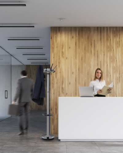 MAUL Staande kapstok MAULcaligo, met 16/8/8 haken, RAL 9004 signaalzwart / lijkt op RAL 9006 blank aluminiumkleurig