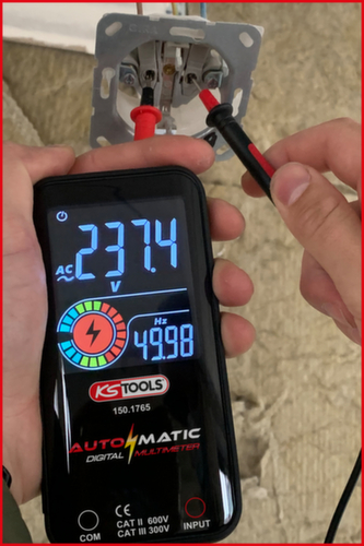 KS Tools Automatic digital multimeter incl. test probes