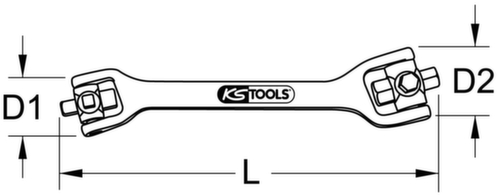 KS Tools 8 in 1 oil service wrench