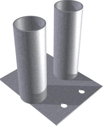 Schake Bodemplaat voor mobiel hek