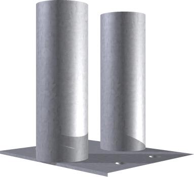 Schake Bodemplaat voor mobiel hek