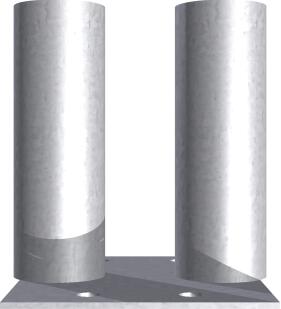 Schake Bodemplaat voor mobiel hek