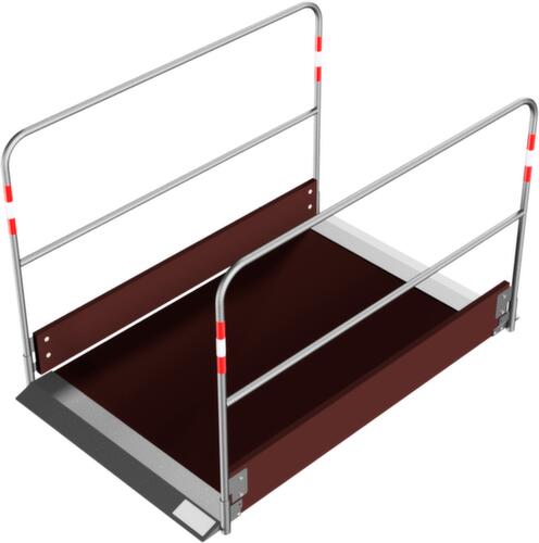 Schake Greppelbrug met trede van aluminium