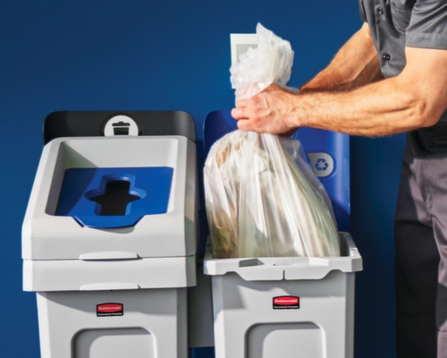 Rubbermaid afvalbak Slim Jim® Starter, 87 l, grijs