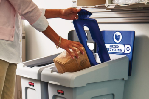 Rubbermaid afvalbak Slim Jim® Starter, 87 l, grijs