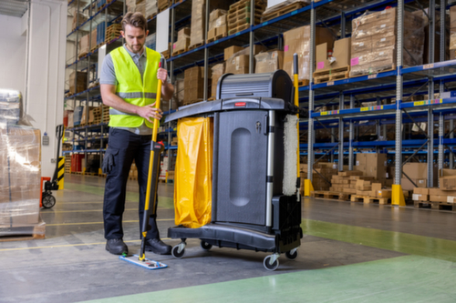 Rubbermaid Afsluitbare reinigingswagen Hygen met vuilniszak
