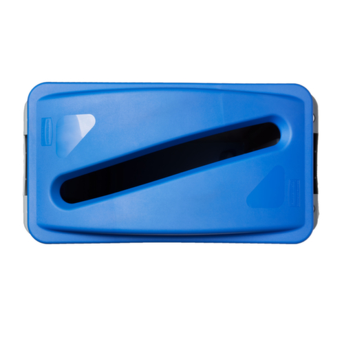 Rubbermaid Oplegdeksel voor papier Slim Jim® voor afvalverzamelaar, blauw