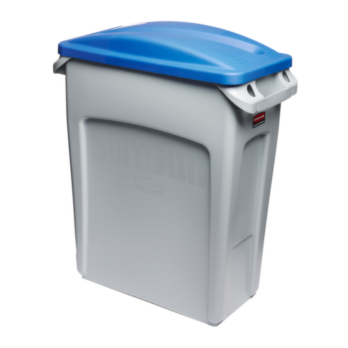 Rubbermaid Oplegdeksel voor papier Slim Jim® voor afvalverzamelaar, blauw