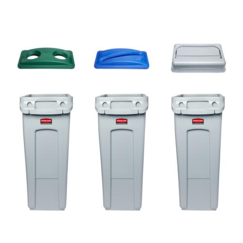 Rubbermaid Oplegdeksel voor papier Slim Jim® voor afvalverzamelaar, blauw