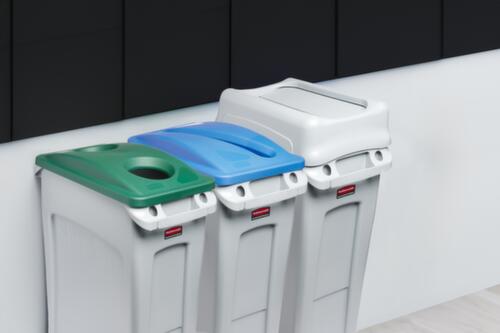 Rubbermaid Oplegdeksel voor papier Slim Jim® voor afvalverzamelaar, blauw