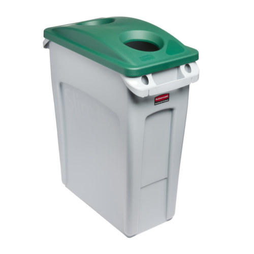 Rubbermaid Deksel Slim Jim® voor flesseninworp voor afvalverzamelaar, groen