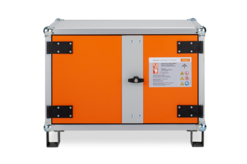 Cemo Explosieveilige lithium-ion-magazijnkast lockEX 8/5 onderrijdbaar, hoogte x breedte x diepte 520 x 800 x 660 mm