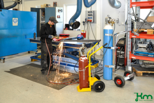 Kongamek Flessenwagen, voor 2x20 l fles, massief rubber-banden