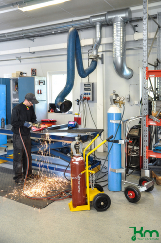 Kongamek Flessenwagen, voor 2x20 l fles, massief rubber-banden