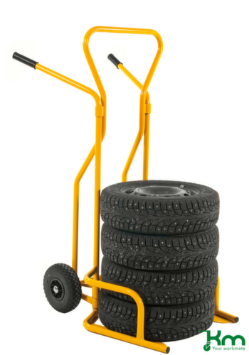 Kongamek Bandensteekwagen, geel, lucht-banden