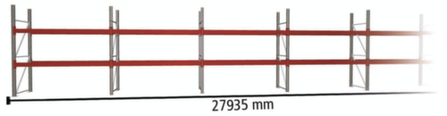 META Palletstelling MULTIPAL voor 60 pallets, 27935 mm breed, 3 opslagniveaus