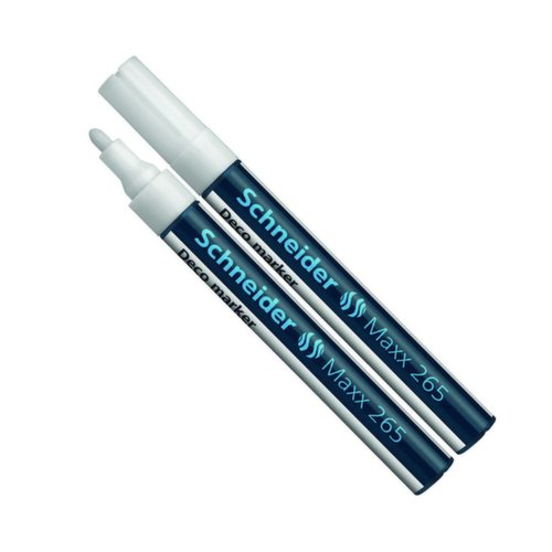 Witte markeerstift met stijlvol krijteffect Schneider