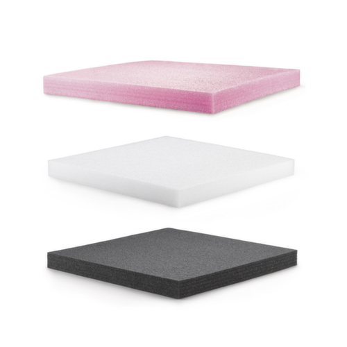 Schuimplaat van PE 30% gerecycled - gemiddelde densiteit 23 kg/m³ 40 x 30 x 2,5 cm
