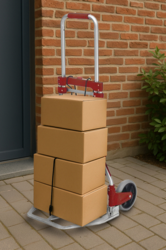 UDOBÄR in-/uitklapbare aluminium zakkensteekwagen, draagvermogen 100 kg, massief rubber banden