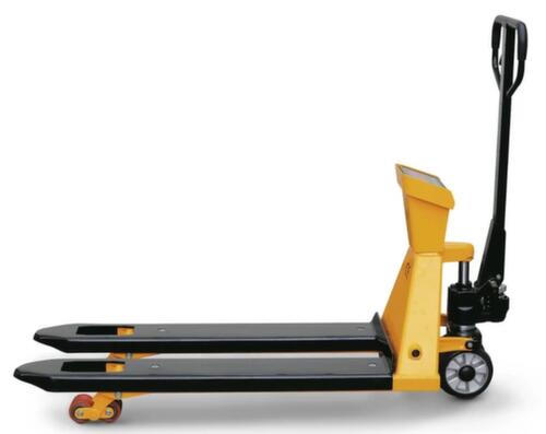 Vorkhefwagen met weegsysteem Eco, 2000 kg draagvermogen, massief rubber/polyurethaan