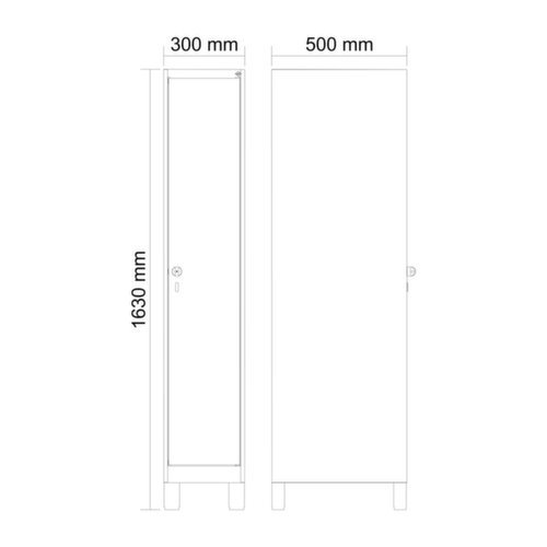 C+P Schoollocker Evolo PLUS met voeten