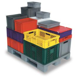 Euronorm stapelcontainers Basic met versterkte geribbelde bodem, blauw, inhoud 13 l