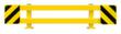 Moravia Aanrijdbeveiliging voor stelling, hoogte x lengte 465 x 1700 mm