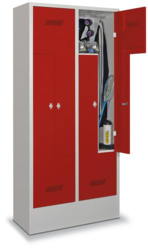 PAVOY Z-garderobekast Basis lichtgrijs met 2 vakken