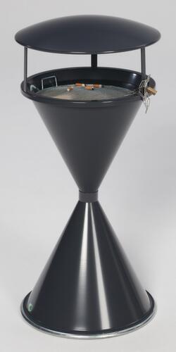 Staande asbak met overkapping