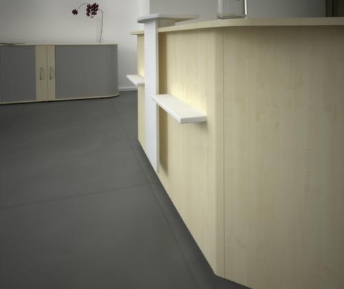 Gebogen tassenplank voor balie