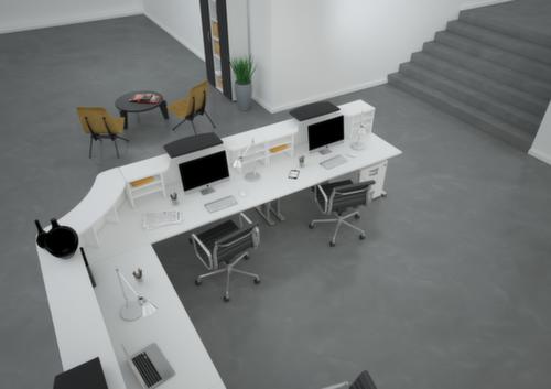 Gebogen tassenplank voor balie