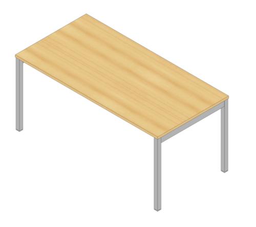 Quadrifoglio Bureau Practika met 4-voetonderstel