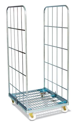 Rolcontainer met stalen platform