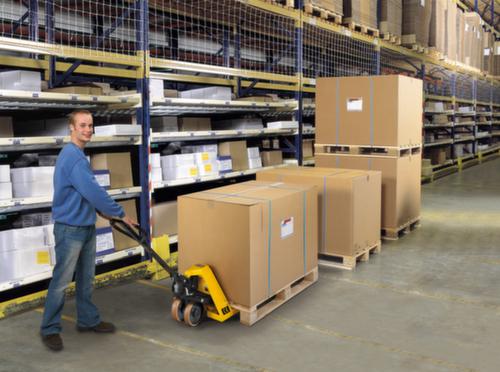 Pallethefwagen met snelheffunctie, 2500 kg draagvermogen, rubber/polyurethaan