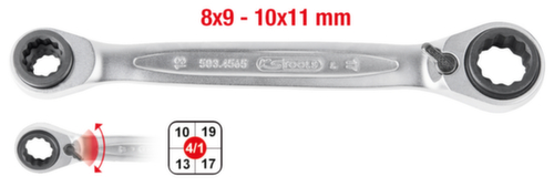 4 in 1 GEARplus® dubbele ratelringsleutel