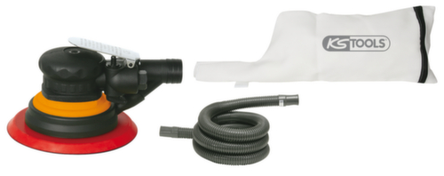 Excentrische schuurmachine met perslucht voor fijn schuren met stofafzuiging