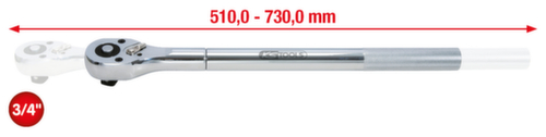 3/4" CHROMEplus telescopische omkeerbare ratel