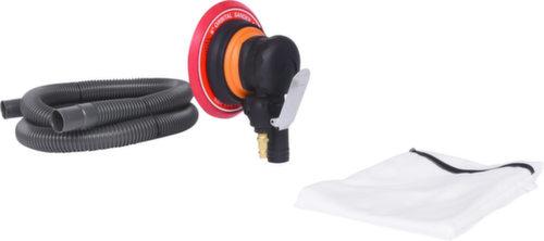 Excentrische schuurmachine met perslucht voor fijn schuren met stofafzuiging